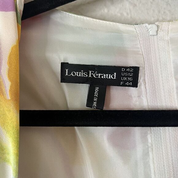 Vintage 1980s LOUIS FERAUD Tulip Floral Dress NEW Size US 12, UK 16 - Picture 4 of 9